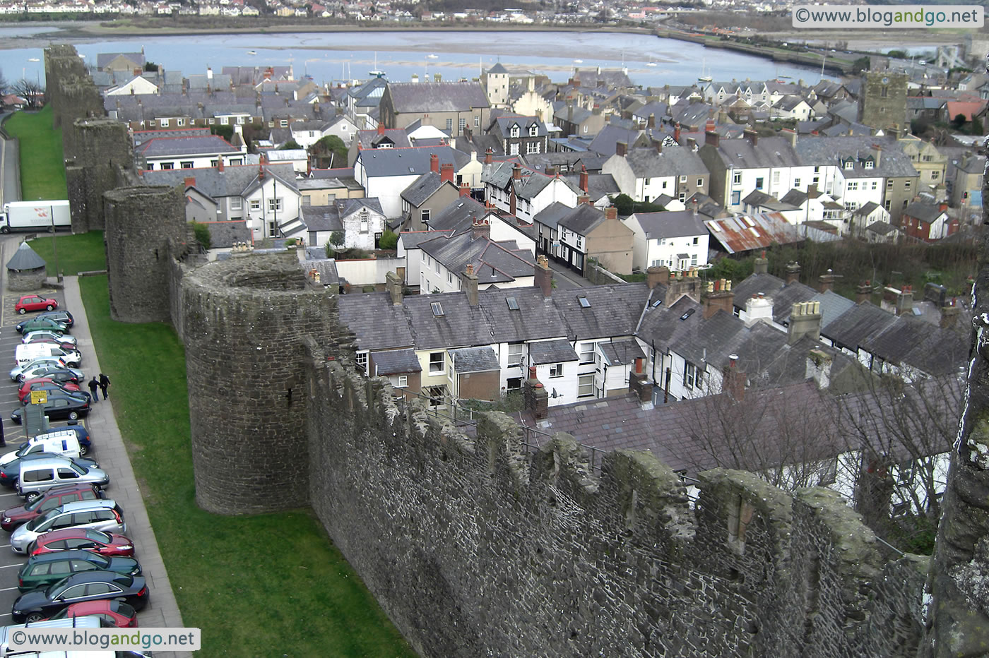 Conwy - Looking along the wall of the Upper Gate